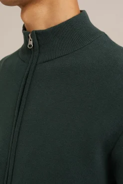 Gebreid vest met opstaande kraag