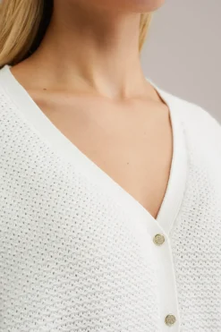 gebreid vest met structuur