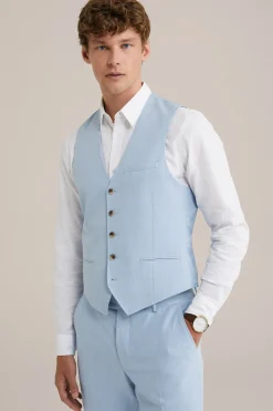 gem&ecirc;leerde gilet met stretch