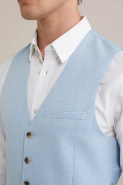 gem&ecirc;leerde gilet met stretch