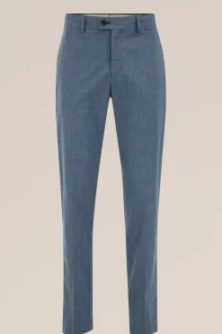 gem&ecirc;leerde slim fit pantalon van Italiaanse kwaliteit