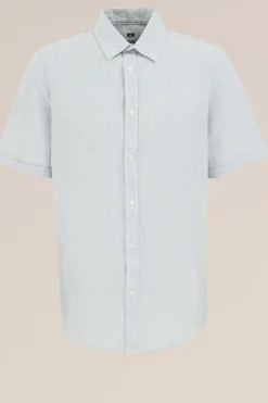 gestreept overhemd van linnenmix
