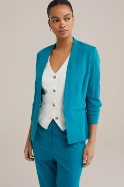 getailleerde blazer met rimpeleffect