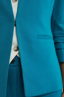 getailleerde blazer met rimpeleffect