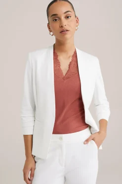 getailleerde blazer met rimpeleffect