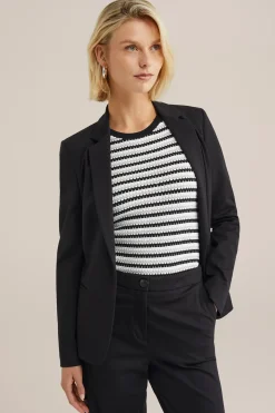 getailleerde jersey blazer met stretch