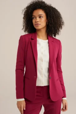 getailleerde jersey blazer met stretch