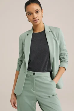 getailleerde jersey blazer met stretch