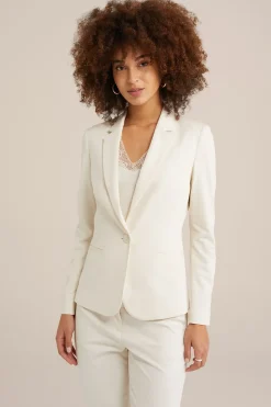 getailleerde jersey blazer met stretch