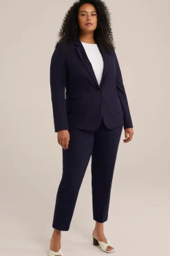 getailleerde jersey stretch blazer - Curve