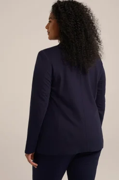 getailleerde jersey stretch blazer - Curve