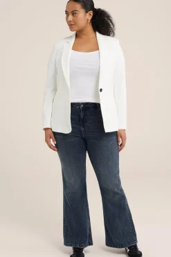 getailleerde jersey stretch blazer - Curve