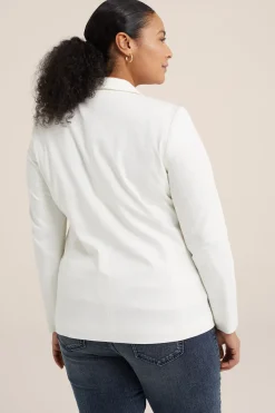 getailleerde jersey stretch blazer - Curve