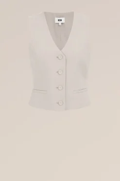 Gilet met met krijtstreep