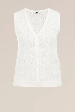 gilet met opengewerkt dessin