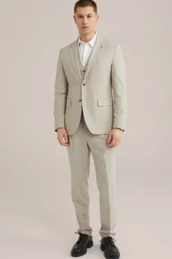 gilet met subtiele ruit en stretch