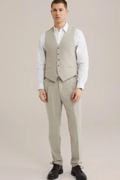 gilet met subtiele ruit en stretch