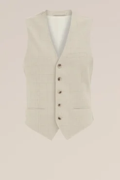 gilet met subtiele ruit en stretch