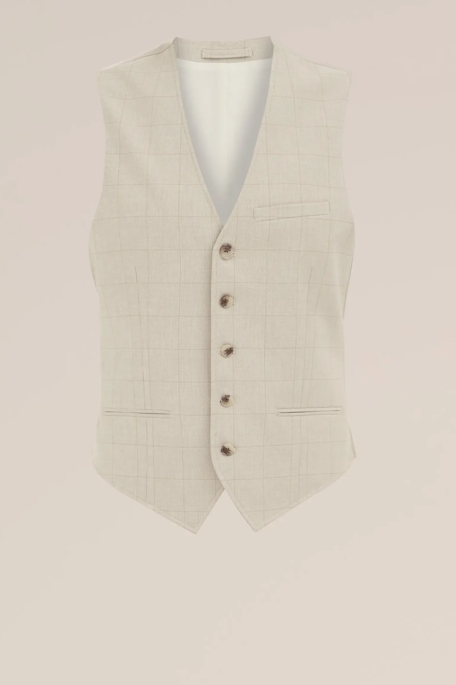 gilet met subtiele ruit en stretch