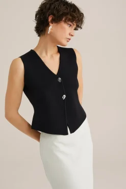 Gilet van kasjmiermix - THE STATEMENT GILET