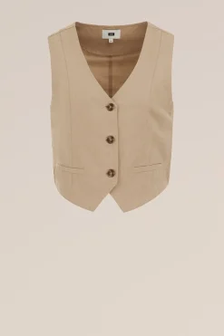 gilet van linnenmix