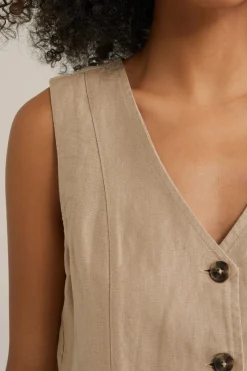 gilet van linnenmix