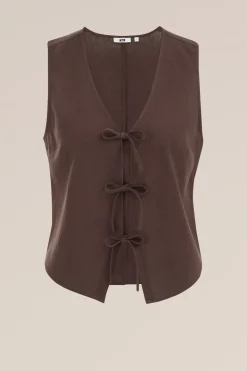 gilet van linnenmix