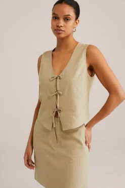gilet van linnenmix