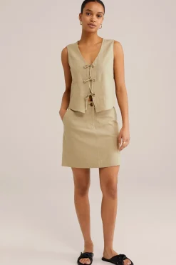 gilet van linnenmix