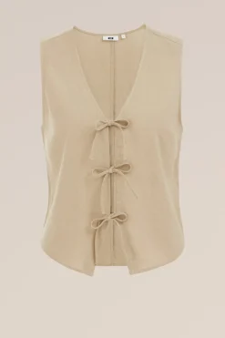 gilet van linnenmix