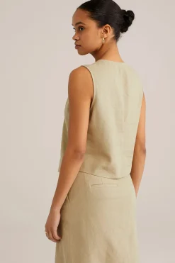 gilet van linnenmix