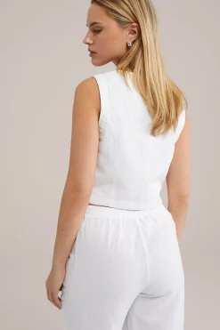 gilet van linnenmix
