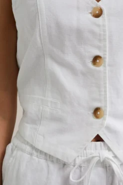 gilet van linnenmix