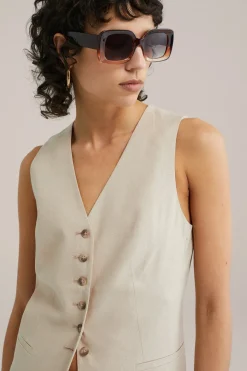 gilet van linnenmix