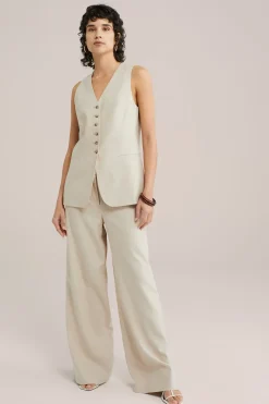 gilet van linnenmix