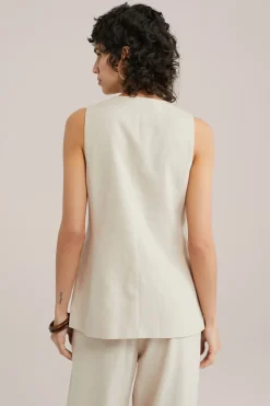 gilet van linnenmix
