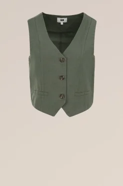 gilet van linnenmix