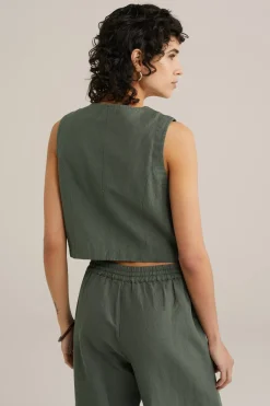 gilet van linnenmix