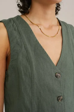gilet van linnenmix