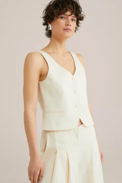 gilet van linnenmix - THE ICONIC GILET