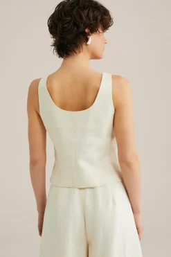 gilet van linnenmix - THE ICONIC GILET