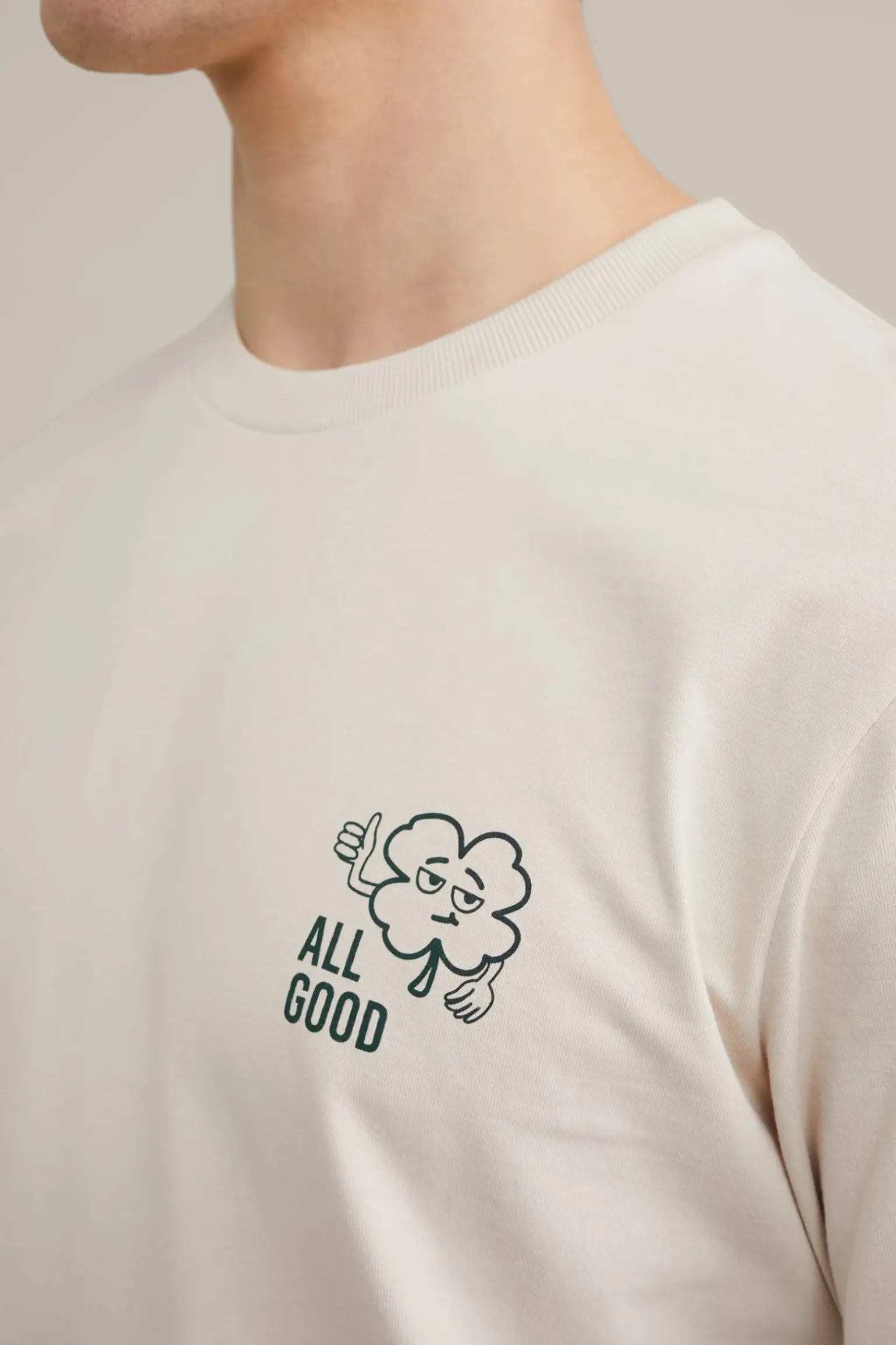 Heavyweight T-shirt met opdruk