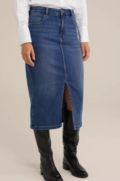 high rise denim rok