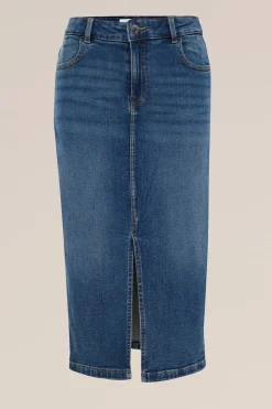 high rise denim rok