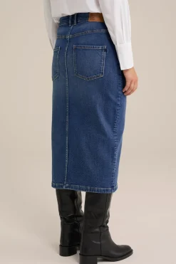 high rise denim rok