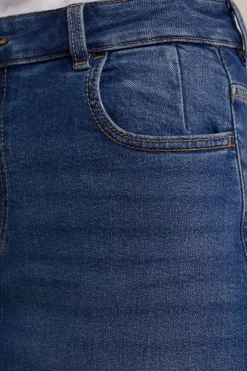 high rise denim rok