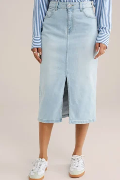 High rise denim rok