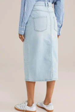 High rise denim rok