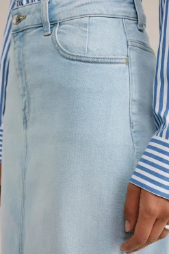High rise denim rok