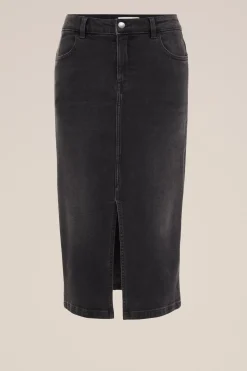 high rise denim rok